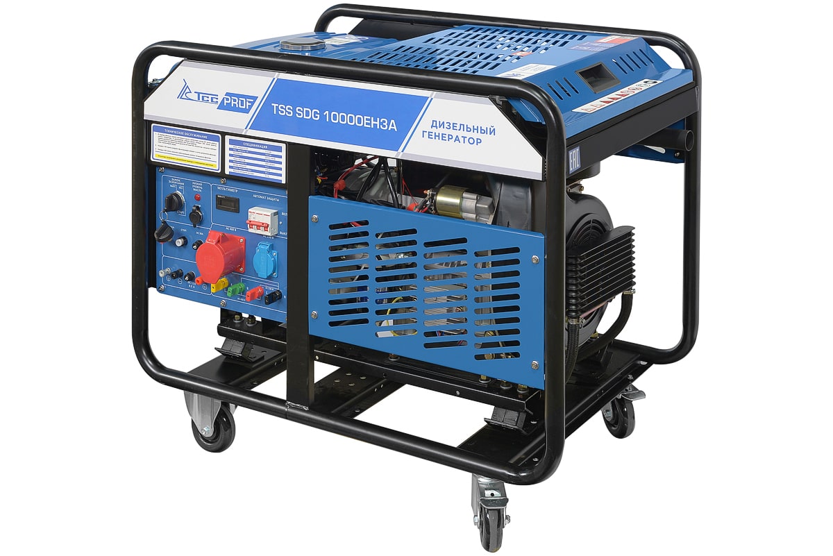 Дизель генератор TSS SDG 10000EH3A в кожухе 1600