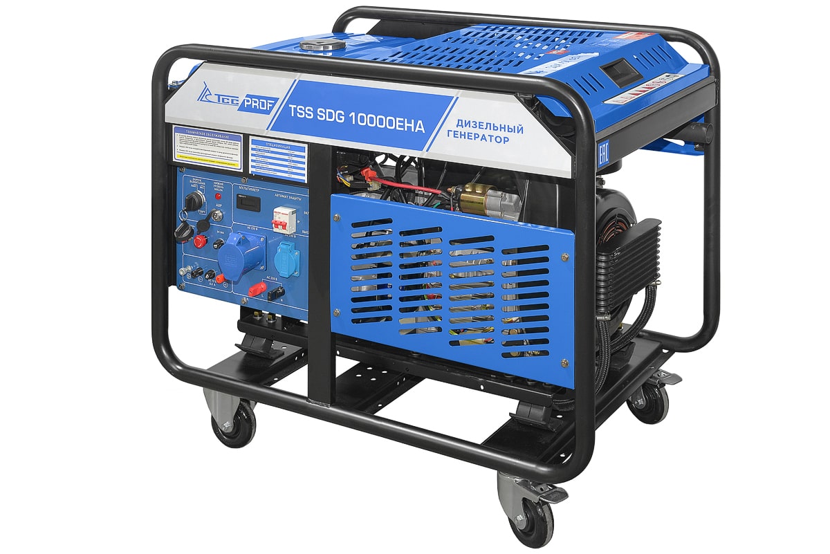 Дизель генератор TSS SDG 10000EHА в кожухе 1600